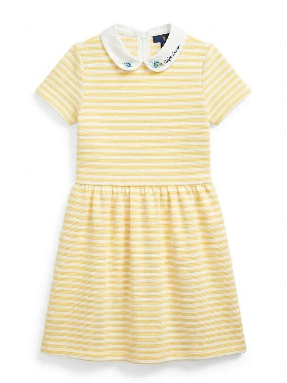 Ralph Lauren Yellow Striped Polo Knit Dress — Girls Size Large